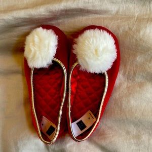 Red Janie and Jack slippers. Never been worn